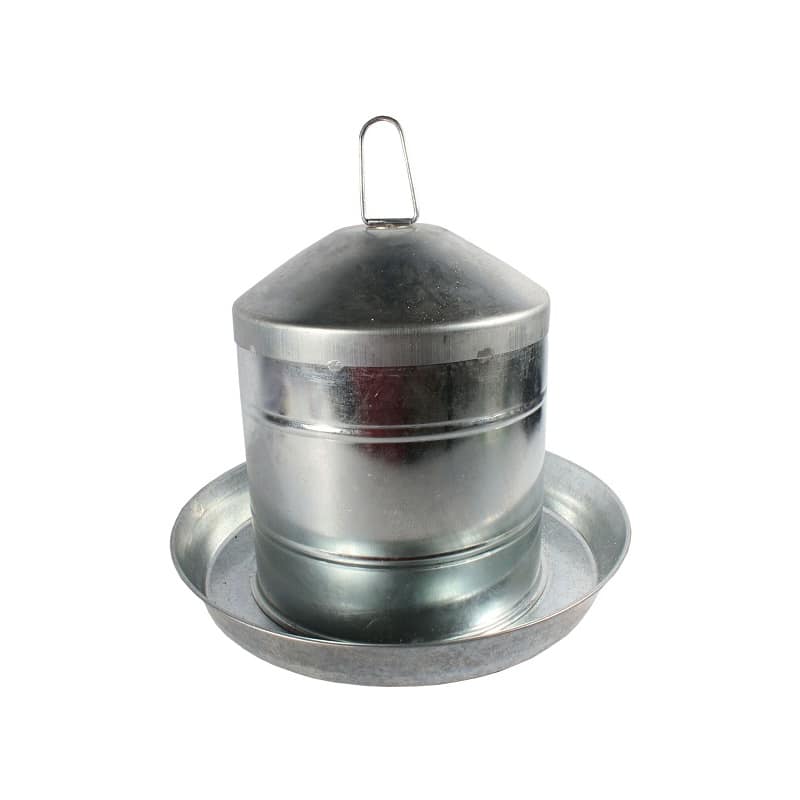 Galvanised poultry drinker 9lt