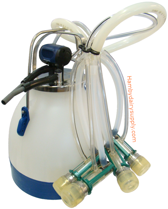 2 Goat Improved GEA TopFlow Z Bucket Milker Best In Class - 5 gallon plastic bucket