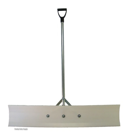 Barn Scraper with D Handle - 10 x 48 inch poly blade