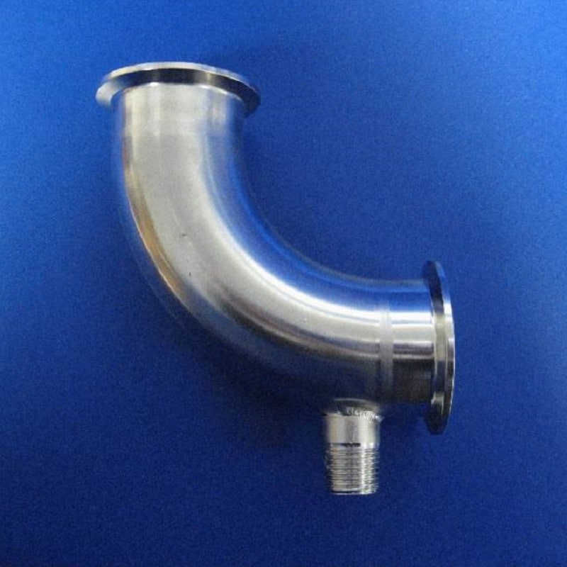 Dairymaster swiftflo precision filter outlet drain valve bend (2.0″)