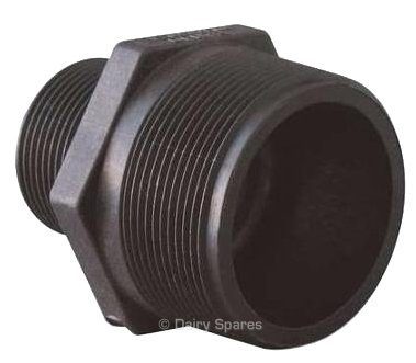 Hexagonal Plastic Nipple Male/Male 1½”x1¼”BSP – 92119 BSP 92119