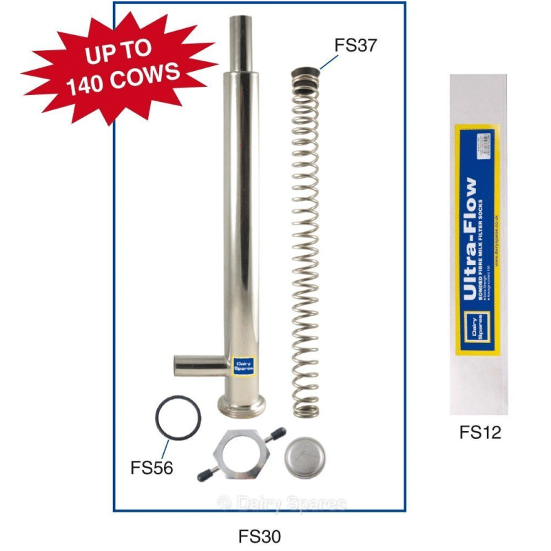 Prince Stainless Steel Milk Filter Up to 140 Cows (32mm Outlet) FS30