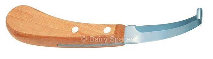 Hoof Knife Double Edge Medium Blade, Wooden Handle – HK23 HK23