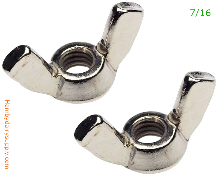 Wing Nuts - Set of 2 - SS fits GEA Surge Milk and Wash pumps 7750-0026-465