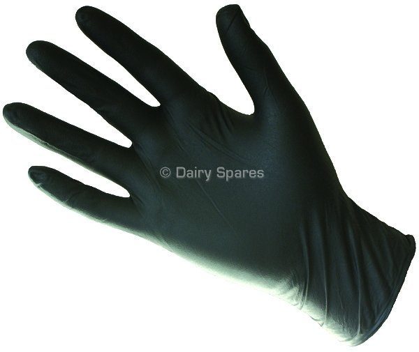 febra™ Black Nitrile Milking Glove, Standard Cuff, Powder Free (100Pk) – GLV48S GLV48S
