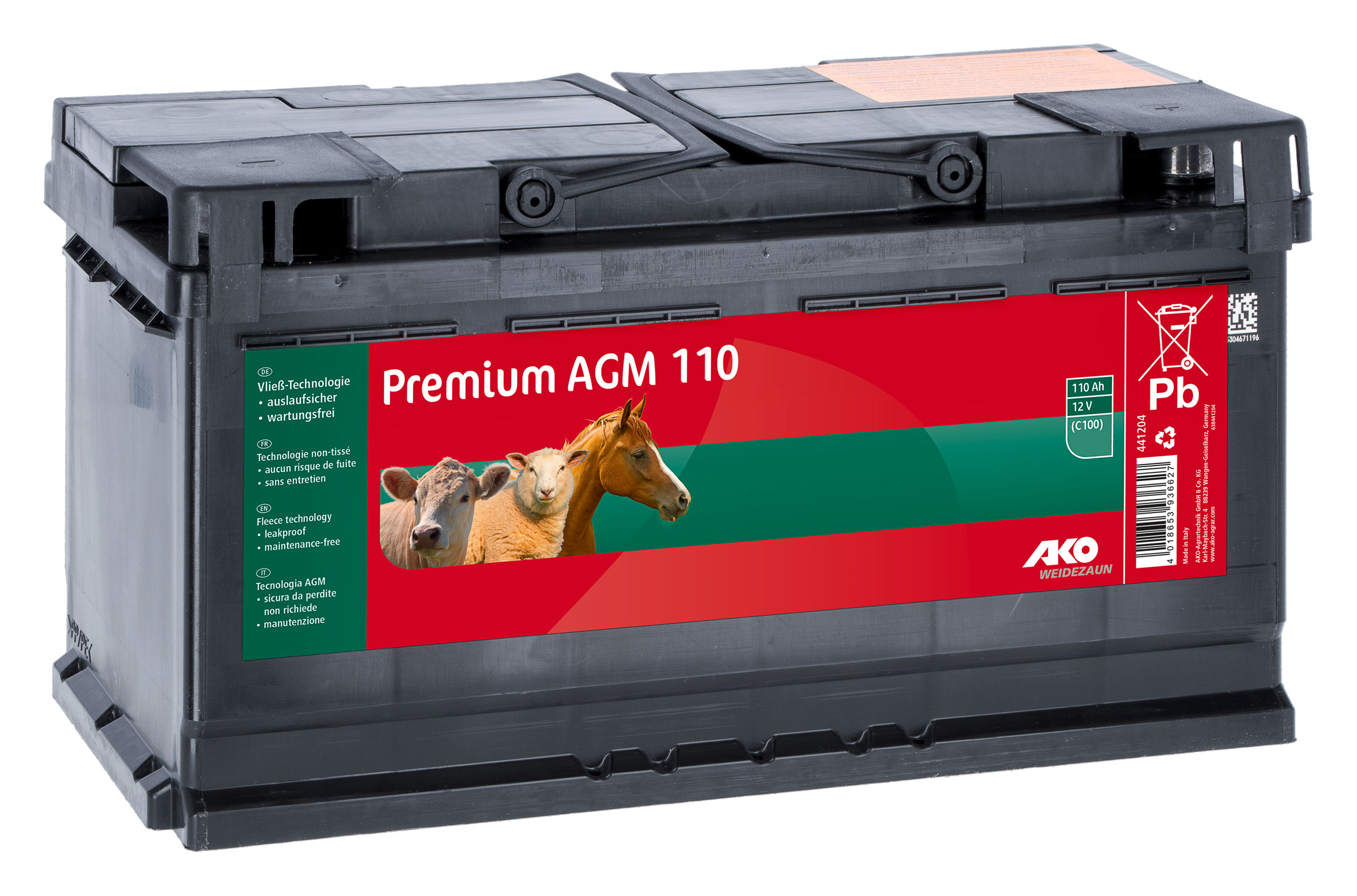AKO Premium AGM Batterie 12 Volt 110Ah AKO441204