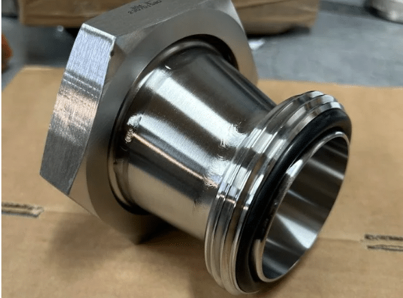 3 RJT Female to 2,5 RJT Male Stainless Steel Eccentric Reducer SSF10