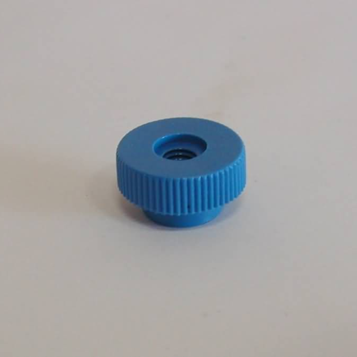 Blue Nylon Knurled Thumb Nut M6