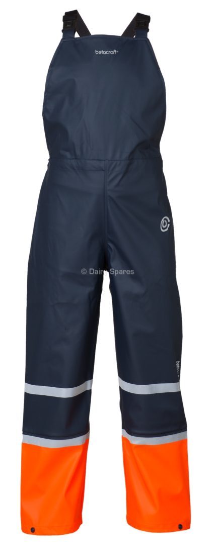 Betacraft Tuffbak Flex Children’s Bib Over Trousers Navy/Orange Size 6 – BCF72U BCF72U