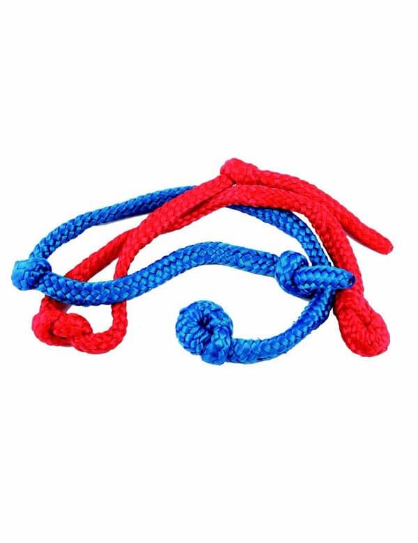 Pair of vink calving ropes – red and blue