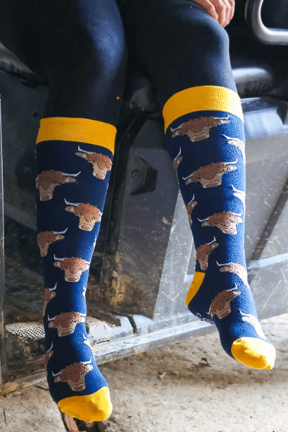 Country Moos Highland Cow Extra Long Socks