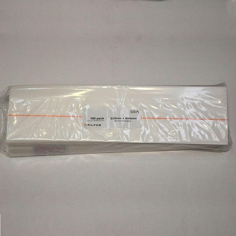 GEA Milfos milk filter sleeves 850mm x 230mm pack of 200 7315-5462-500