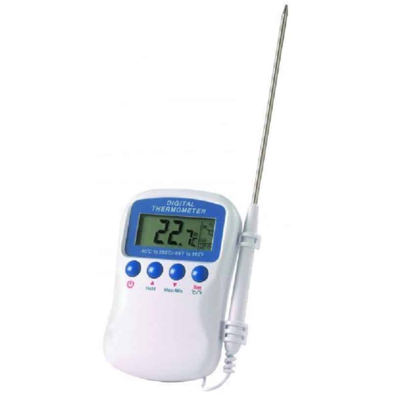 Digital thermometer with stainless steel probe