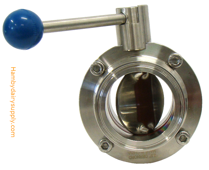 2.5 inch Butterfly Valve clamp x clamp - 304 stainless steel