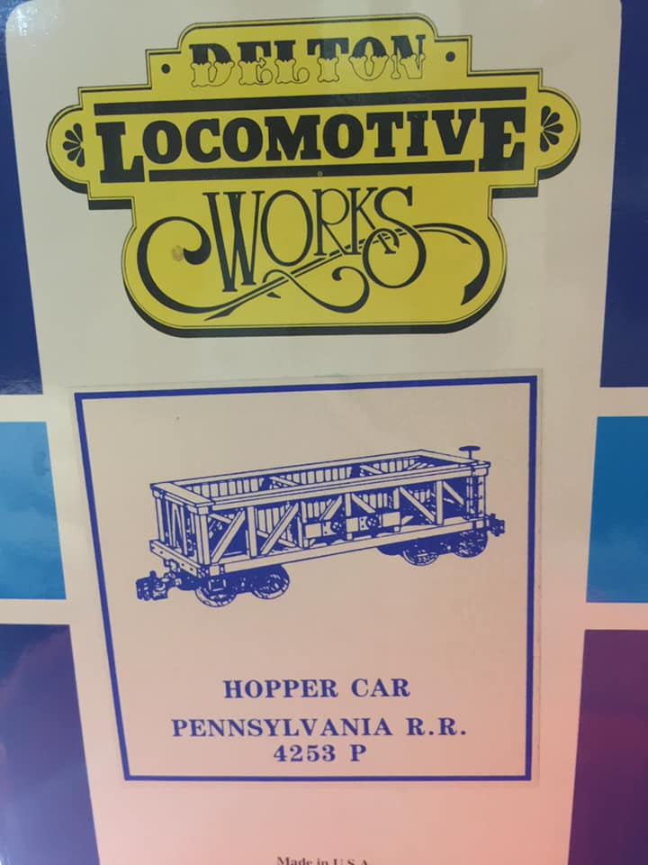 Delton Coal Hopper car PRR Black Pennsylvannia - G scale