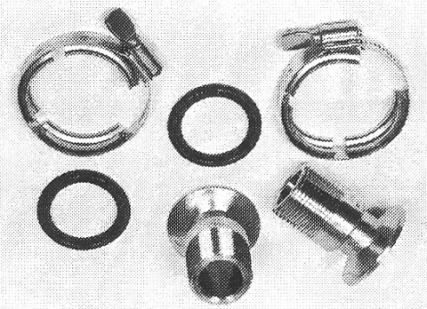 Kit of 2 SS Adapters - 1.5 inch (TC) X 1 inch NPT