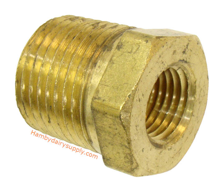 Reducer Bushing 1/2MPT to 1/4 FPT Brass Fitting 1/2 x 1/4 NPT