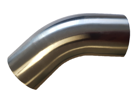 Edelstahl Milchrohrbogen 45° DN
