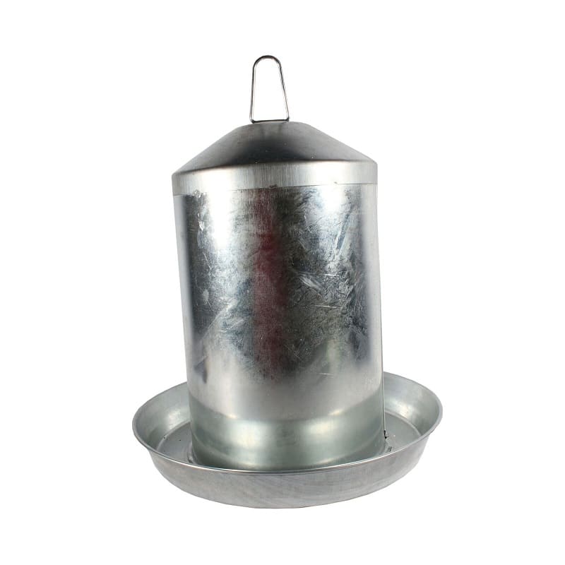 Galvanised poultry drinker 13lt