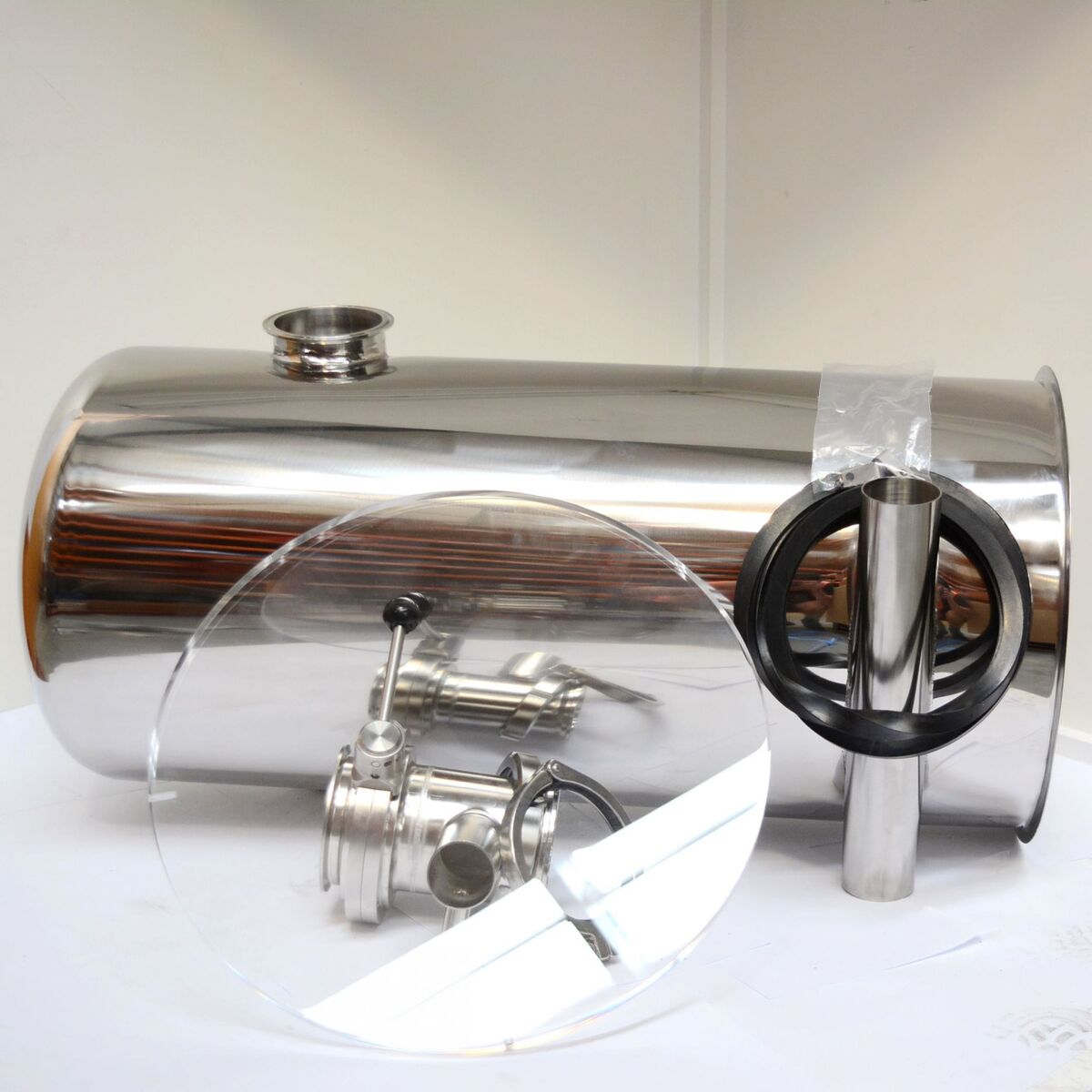 Jumbo Stainless Steel Milk Receiver Vessel Assembly 16″ x 900L 8801-5622-070