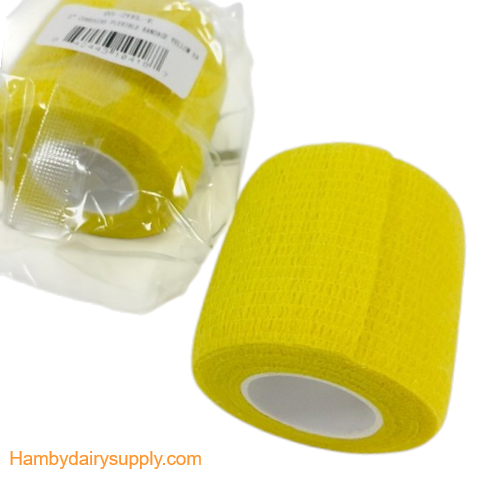 Neon Yellow - Cohesive Flexible Bandage 2 inch x 5 yards stretched