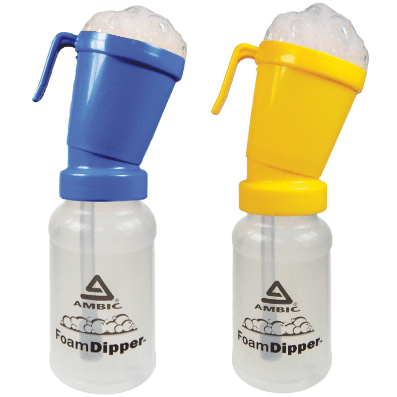 Ambic foam dipper teat dip cup – Blue or Yellow AD130-BY