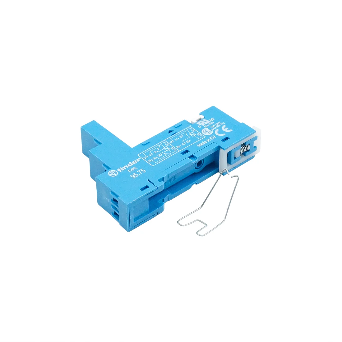 DIN rail relay socket and clip D10101137