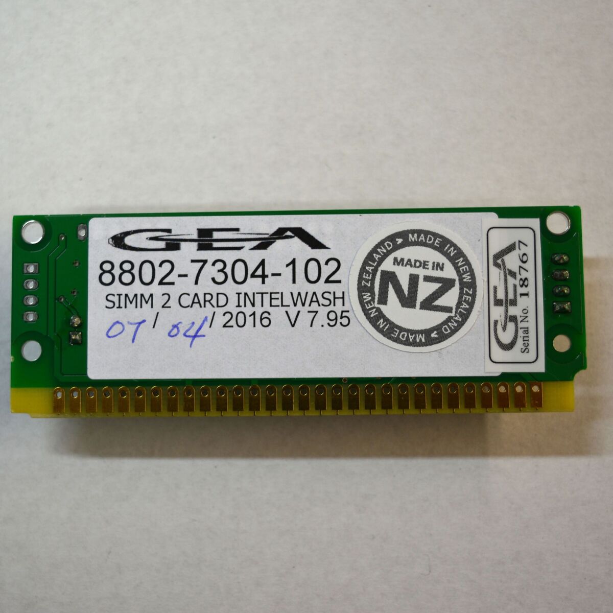 SIMM 2/3 Program Card For Intelwash/Aquapro 8802-7304-102