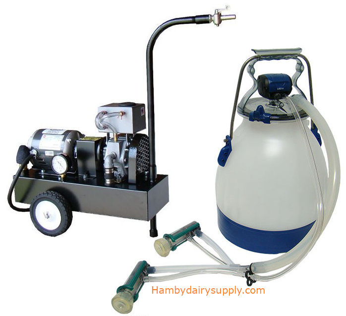 1 Goat Nigerian GEA Top Flow Z Portable Bucket Milker Complete - Poly Bucket