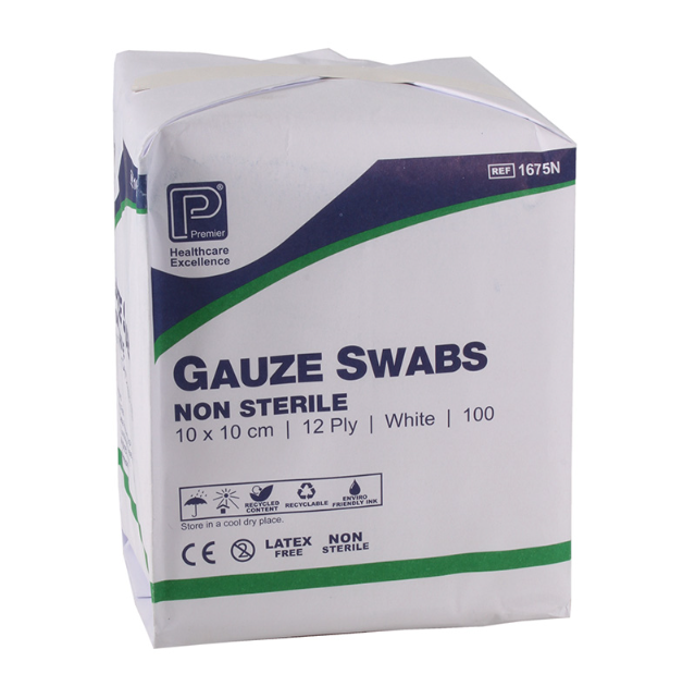 Premier Gauze Swabs – 10cm x 10cm