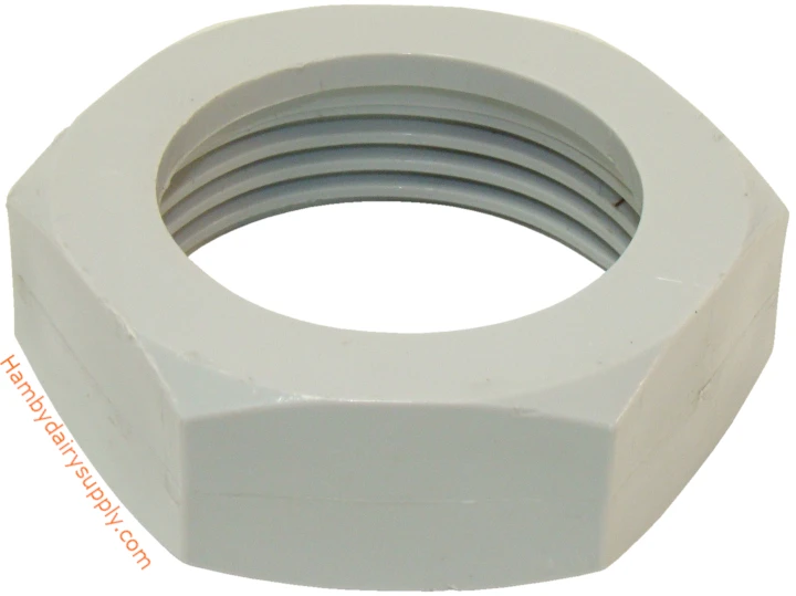 Hexnut for 1.5 inch Milk Tank Valve - Gray Nylon M-30244