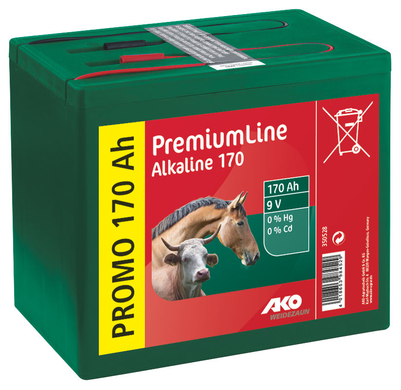 AKO Alkaline Trockenbatterie 9 Volt 170Ah AKO350528