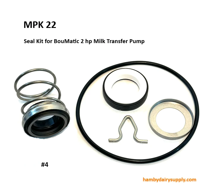 Milk Pump seal kit for Bou-Matic 2 hp pump OEM seal Fits Thomsen #4 style