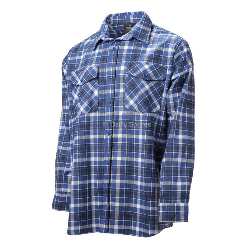 Betacraft Brushed Cotton Shirt Blue Check BCF60
