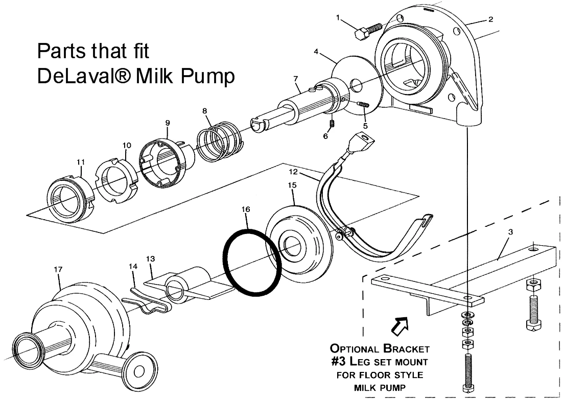 Parts for DeLaval® & Ezee Kleen Flo Milk Pumps