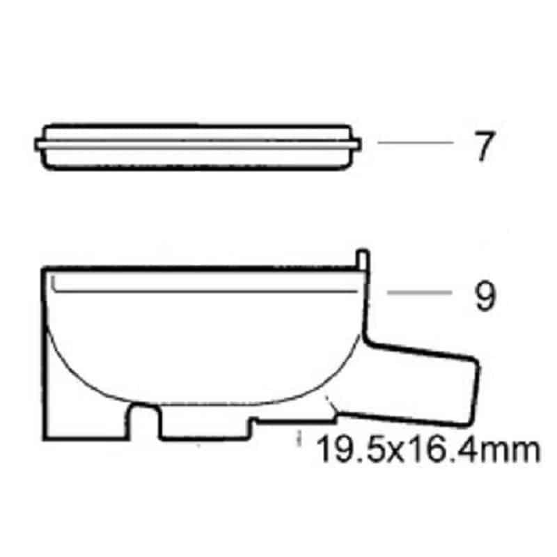 Kingston waikato nimbus type claw bowl and gasket (with shut off) KCA430-010