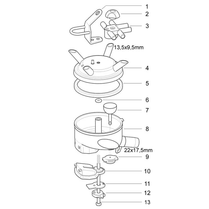 Kingston GEA Westfalia type klassik 300 claw bowl and gasket (without shut off) KCA610-001