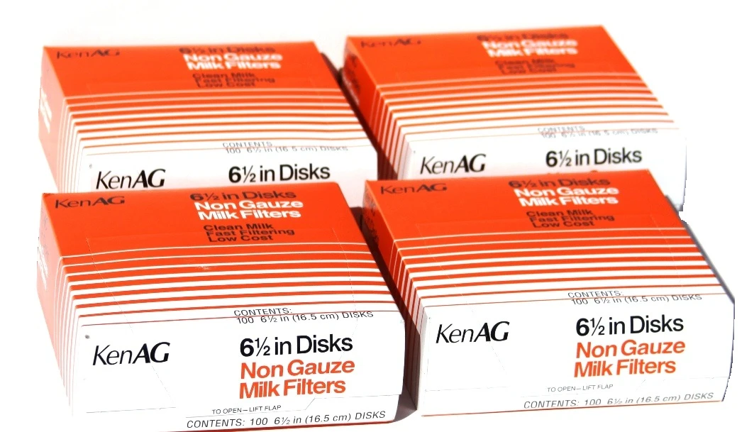 6.5 Ken Ag Filter Disks 400 - 4 BOXES OF 100 - Orange boxes OF 100