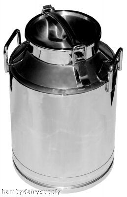 10 gallon Stainless Steel Milk or cream Transport Can - 30192
