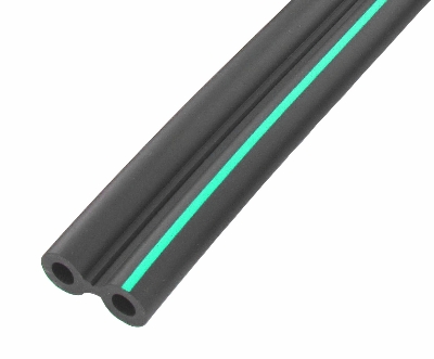 Gummi Doppelpulsschlauch 7 x 13 mm, grüner Streifen 7009-2635-018