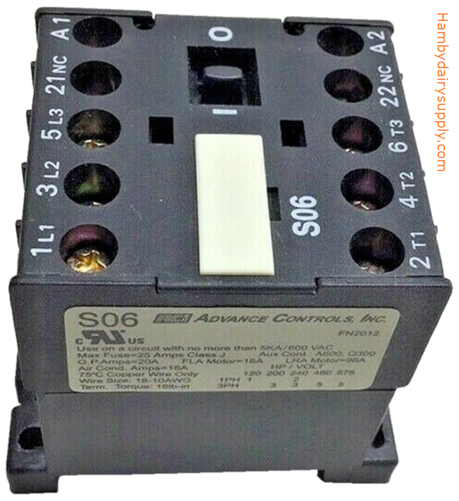 Contactor Relay - 230/240 volt coil