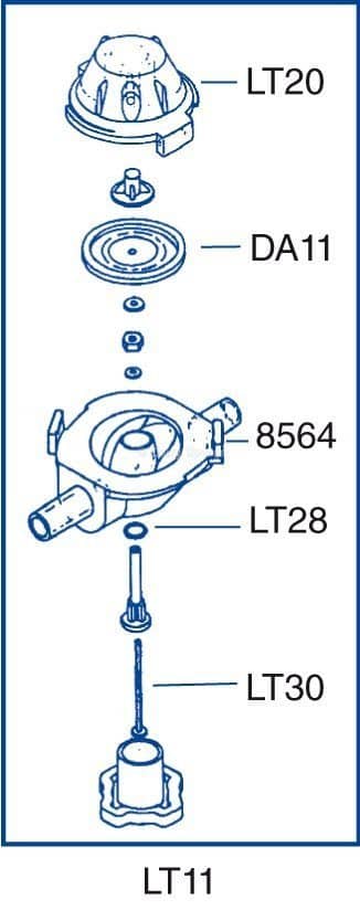 In Line Diaphragm Valve Cap Suitable for Fullwood LT20