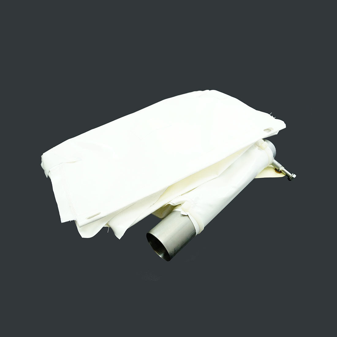 Powder bag with conveying tube, rails U101094
