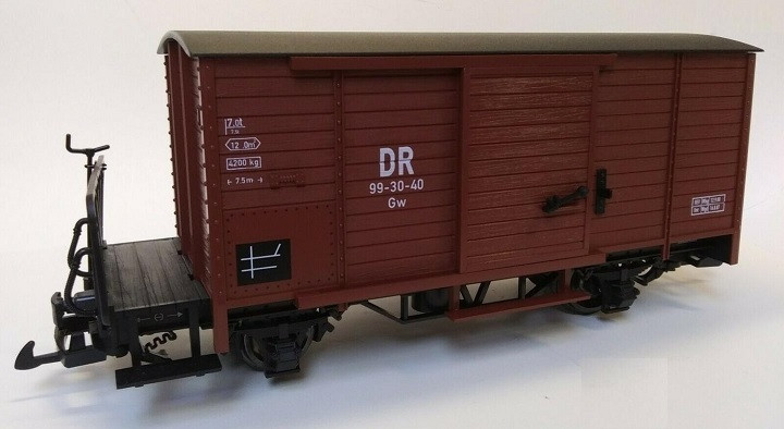 LGB European style German Boxcar with a platform for the brakeman - G scale