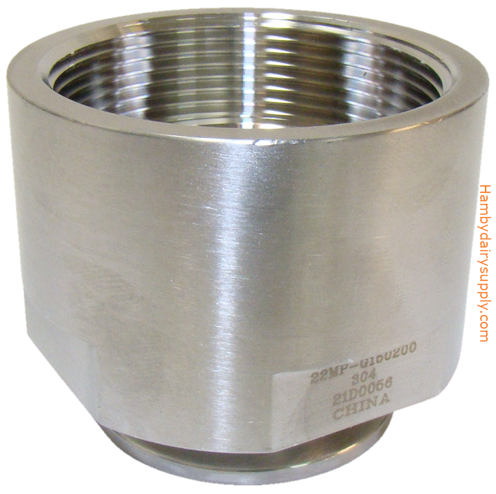Clamp x Female NPT 2.0 x 1.5 Stainless Steel Adapter - HD for wrench 4999-1000-919
