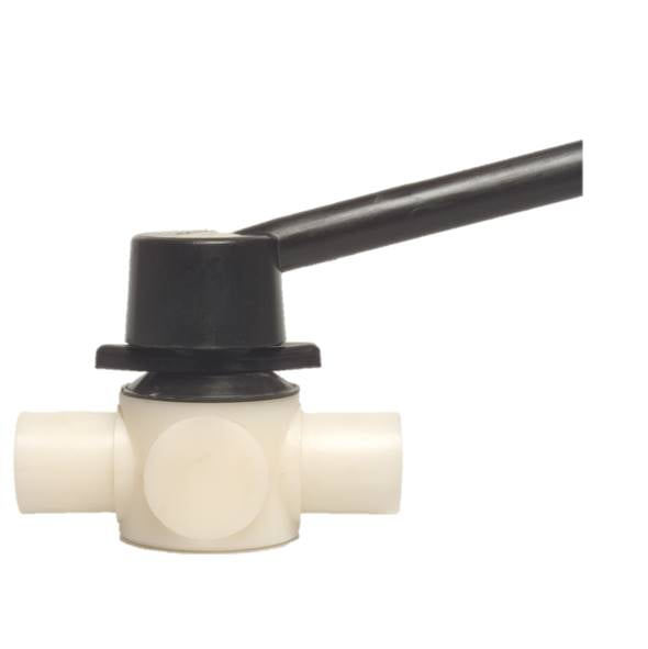 Kunststoff 2-Wegehahn 63/54mm