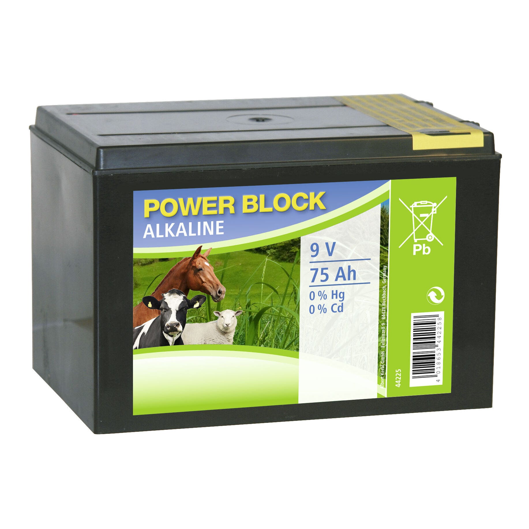 Alkaline Trockenbatterie Power Block 9 Volt 75 Ah