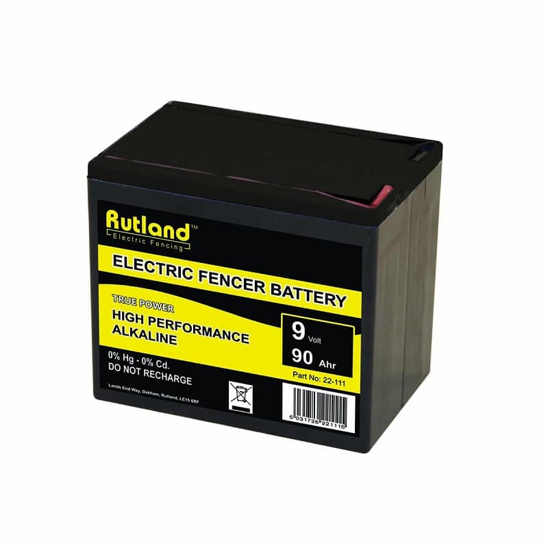 Rutland 9v 90ah large alkaline battery 482111R