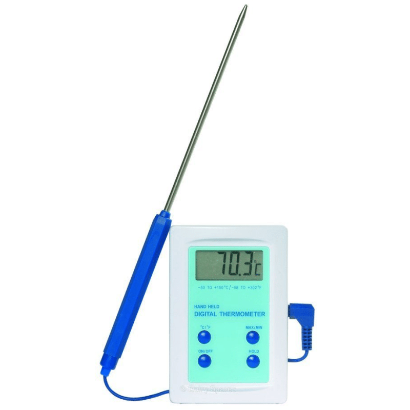 Electronic Test Thermometer Stainless Steel Probe TH21