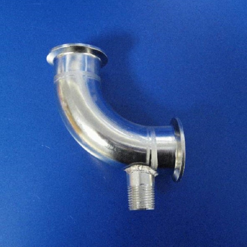 Dairymaster swiftflo precision filter outlet drain valve bend (1.5″)